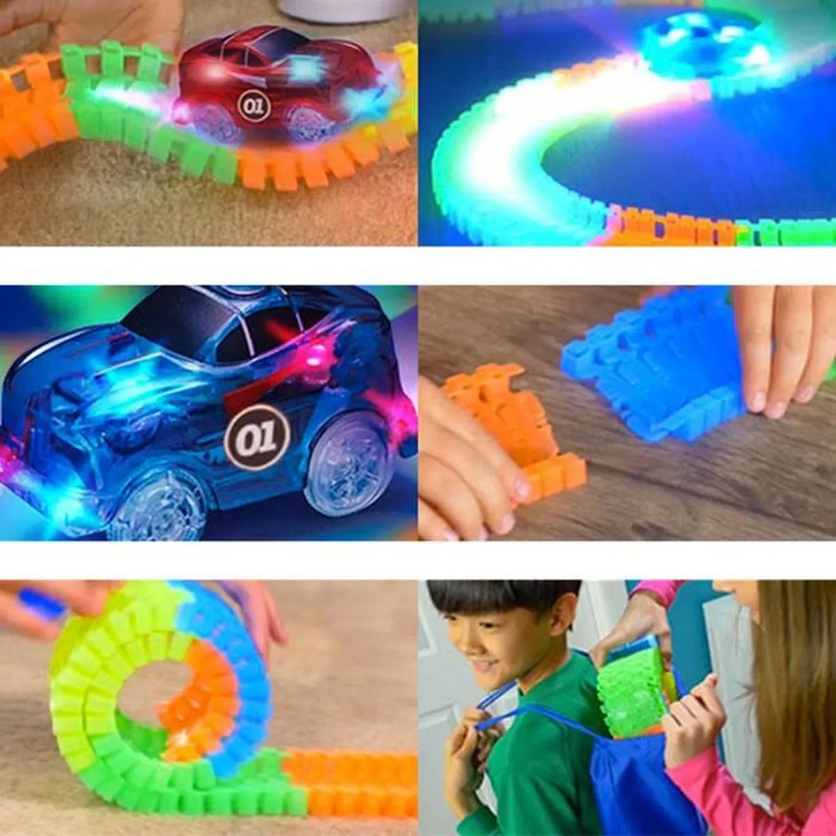 Circuit de voiture lumineux pour enfant